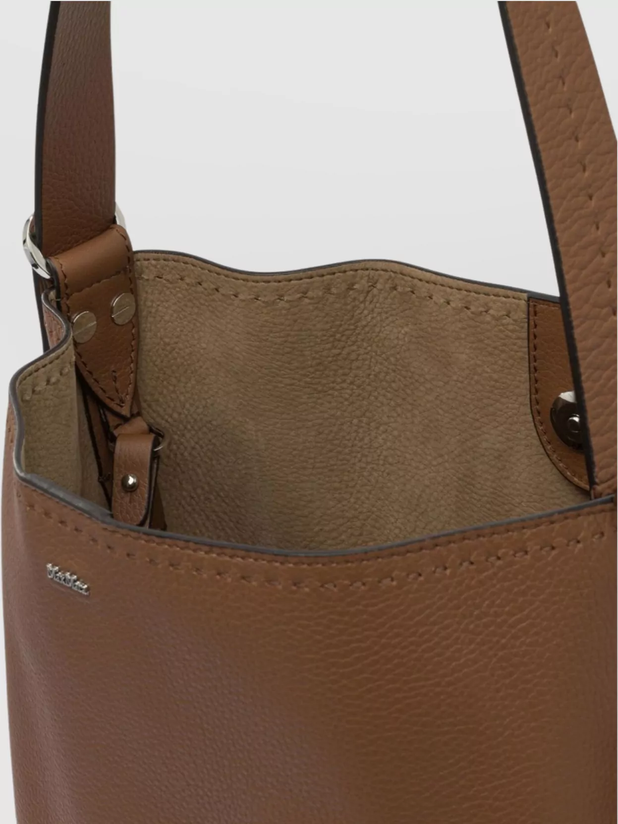 Max Mara "Textured" Leather Shoulder Bag