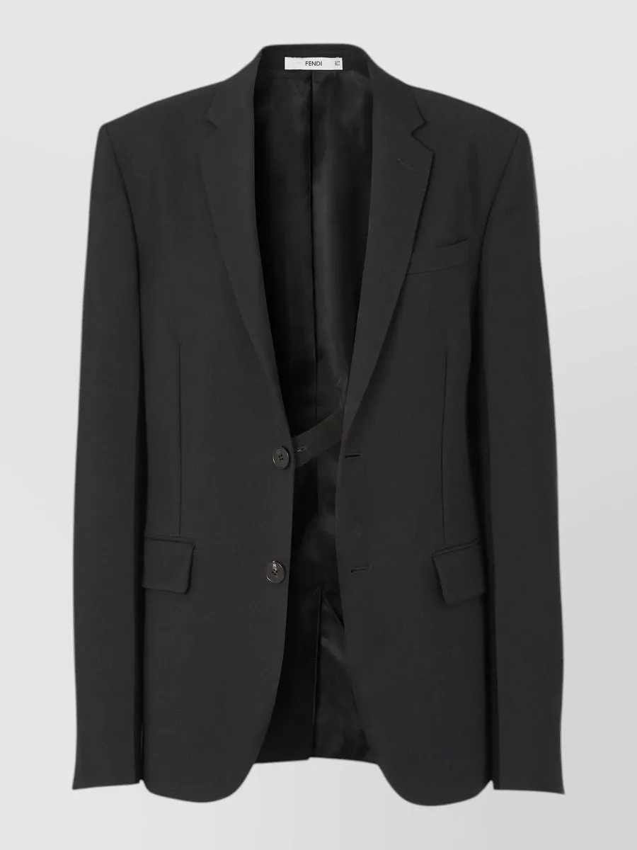 Fendi Mohair Oversized Single-Breasted Blazer