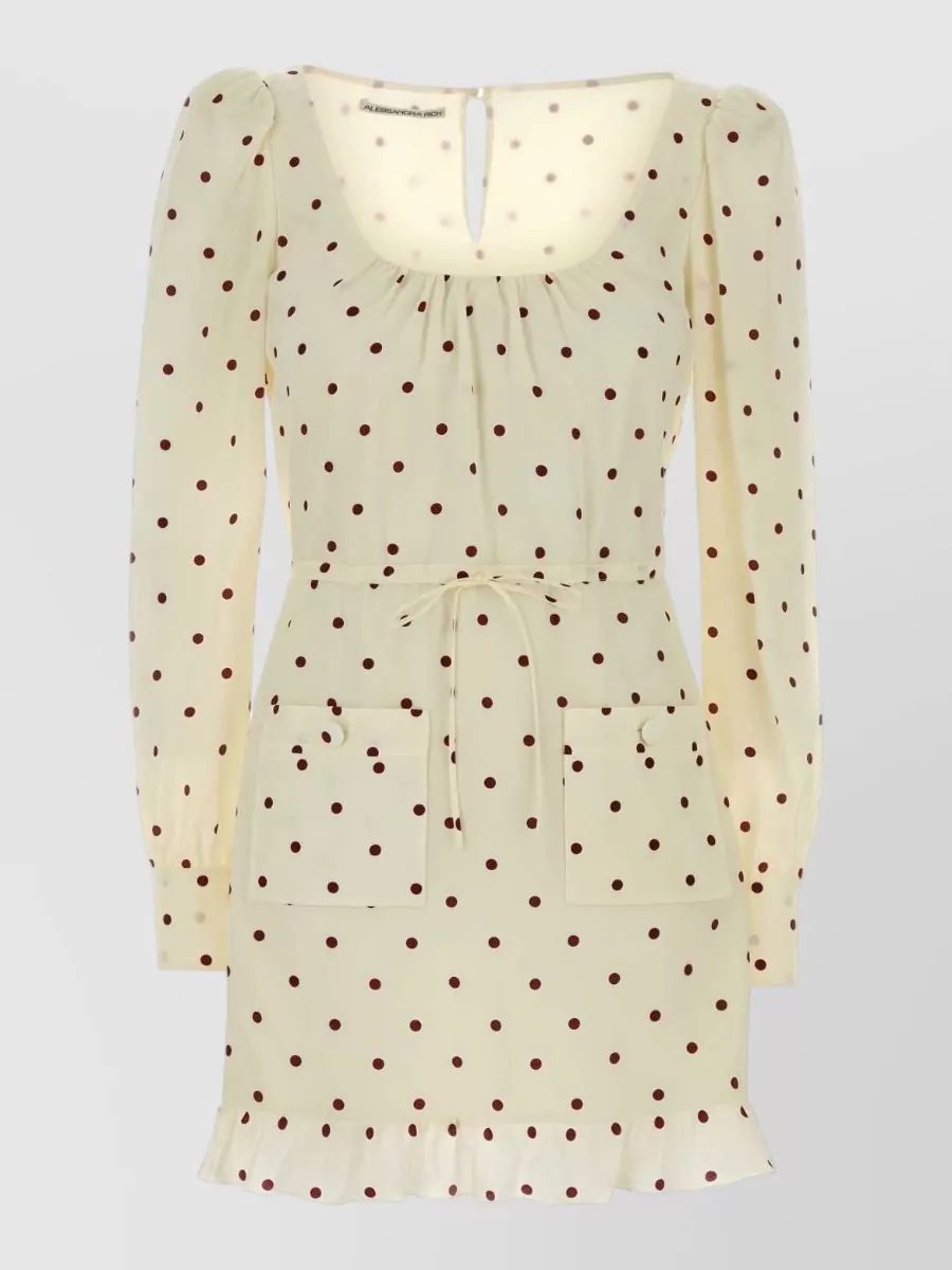 Alessandra Rich printed silk mini dress