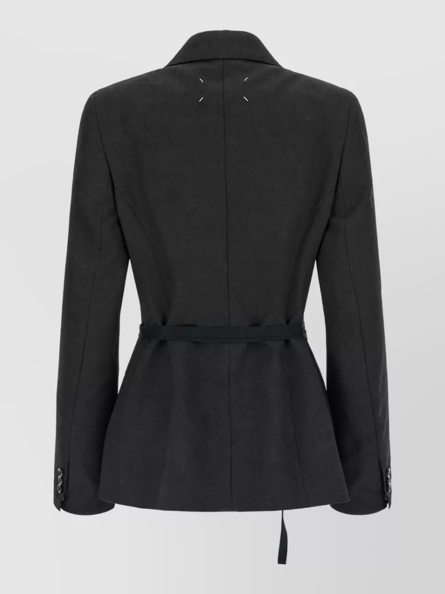 Maison Margiela Wool Belted Wrap Blazer