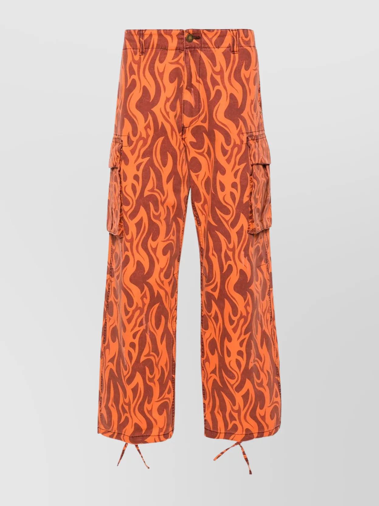 Shop Erl Flame Print Cargo Trousers