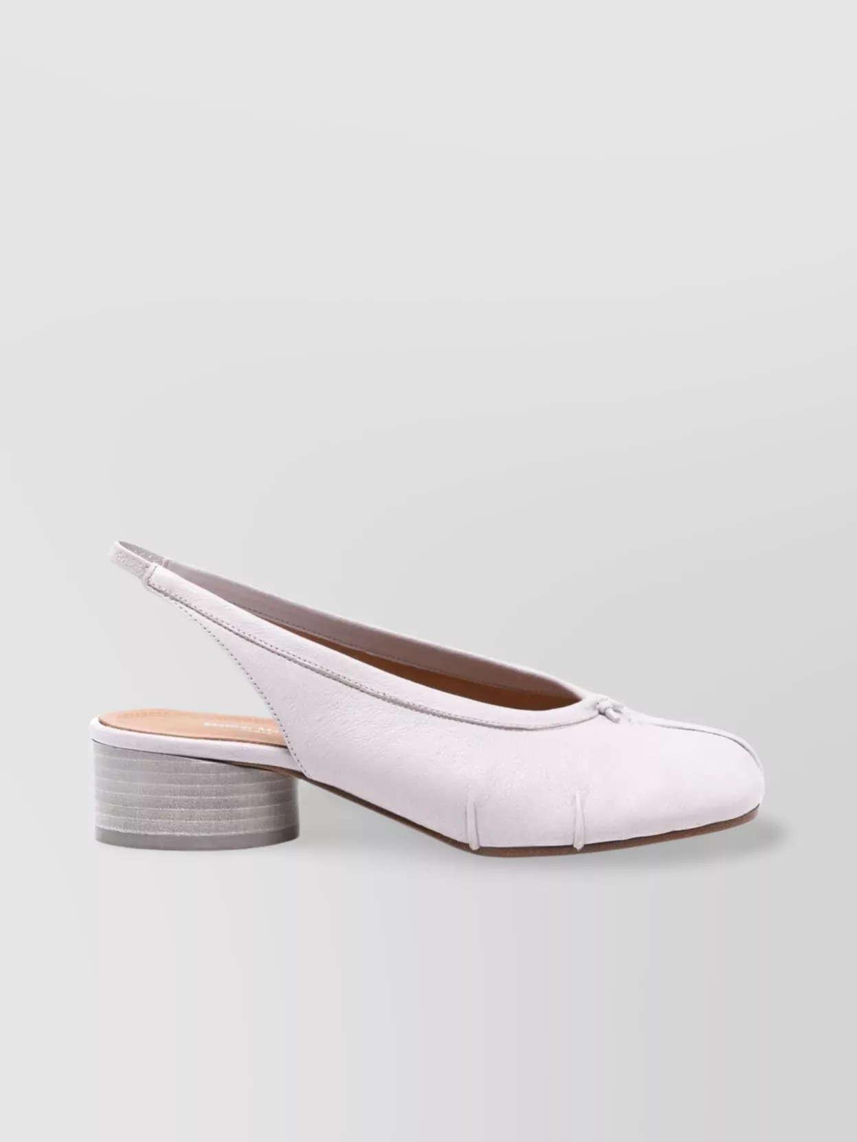 Maison Margiela Leather Slingback Tabi Flats In Purple
