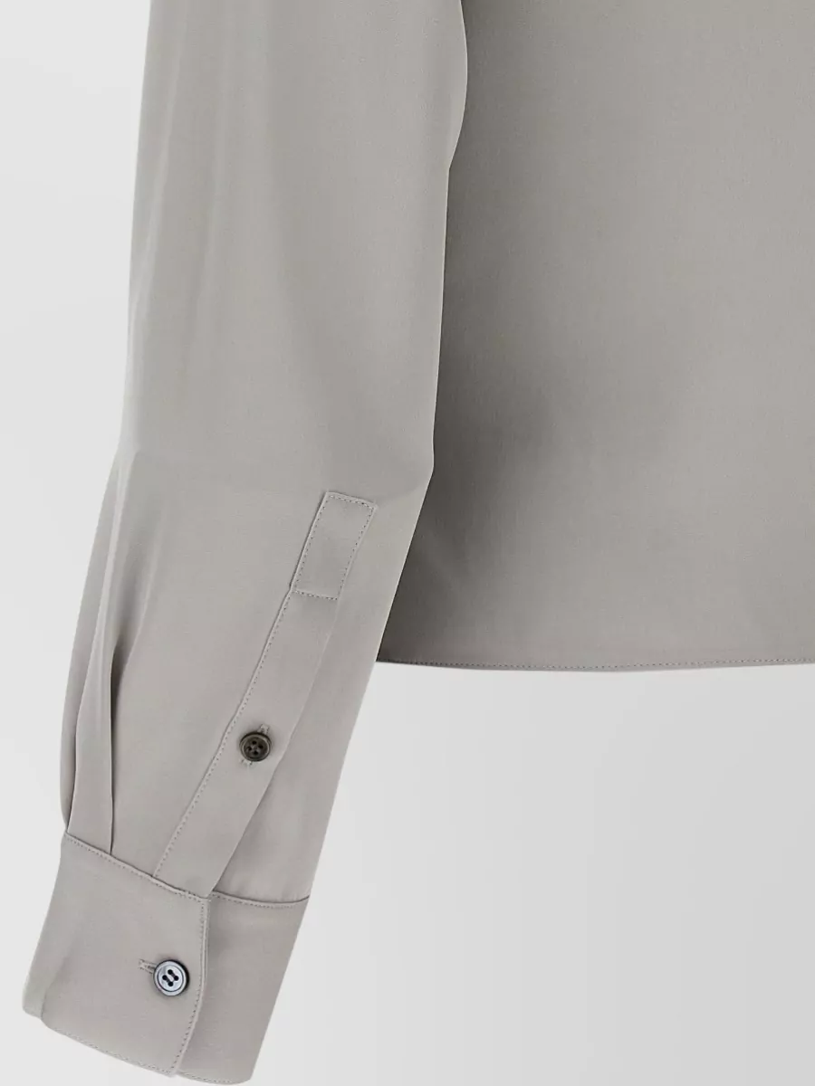 Theory Silk Wrap V-Neck Blouse