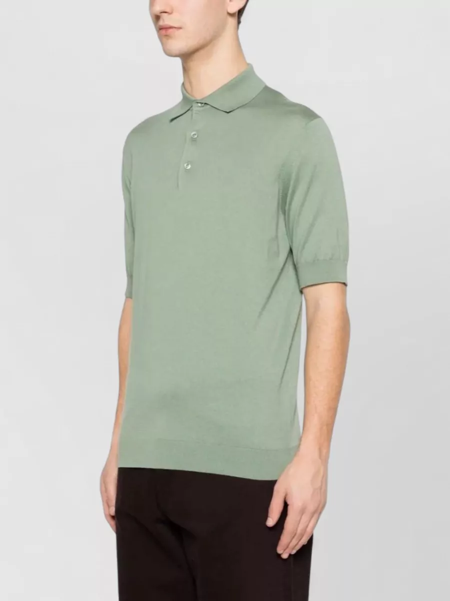 Lardini Mens Polo Shirt Short Sleeves Buttoned Collar