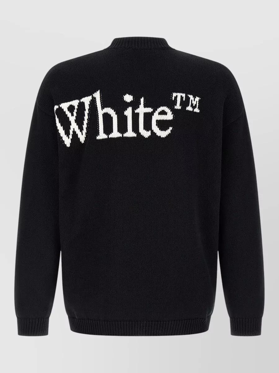 Off-White Bookish Shared Crew Neck Knit Sweater