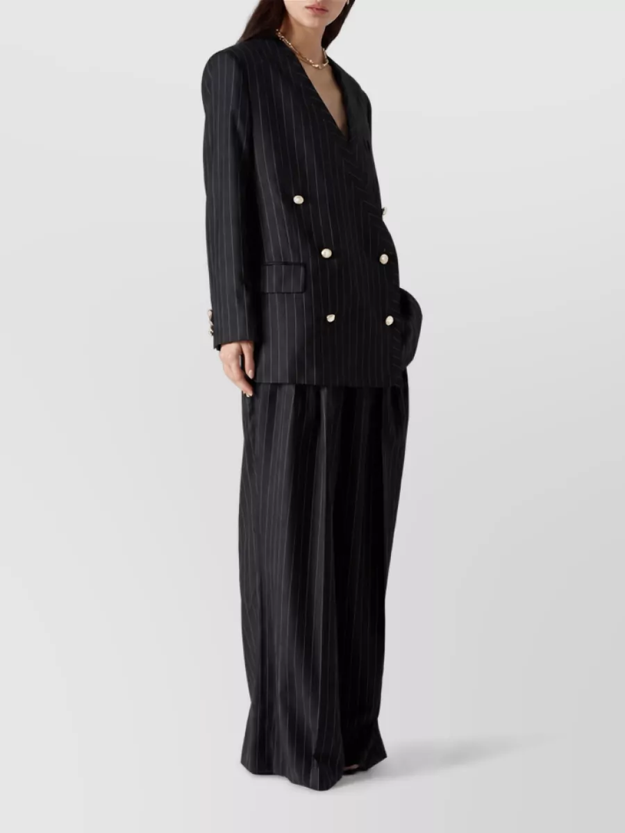 Casablanca Virgin Wool Collarless Oversized Blazer
