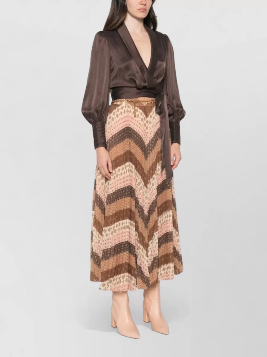 Zimmermann Silk Satin Wrap Blouse