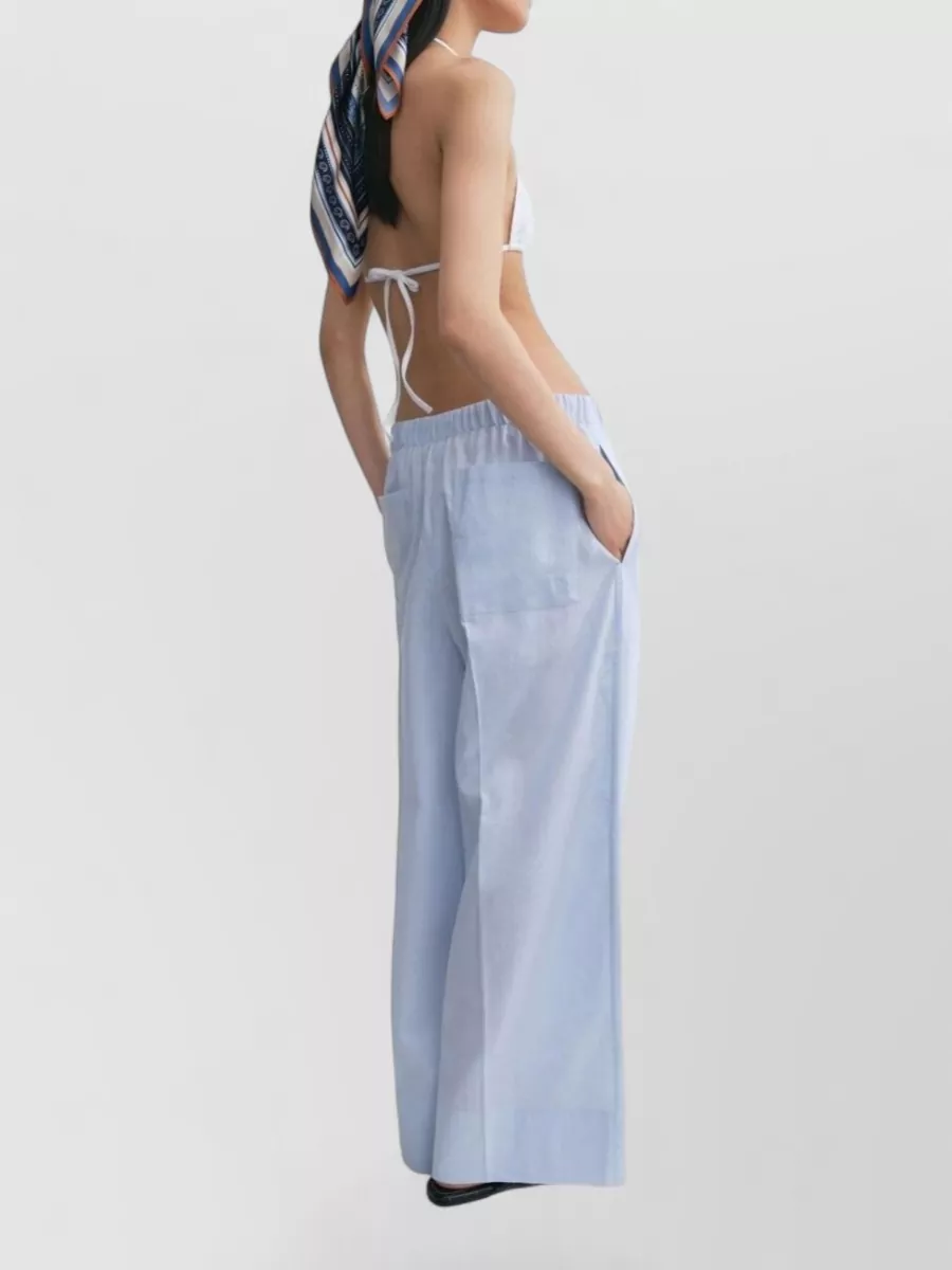 Totême Linen Blend Wide-Leg Trousers