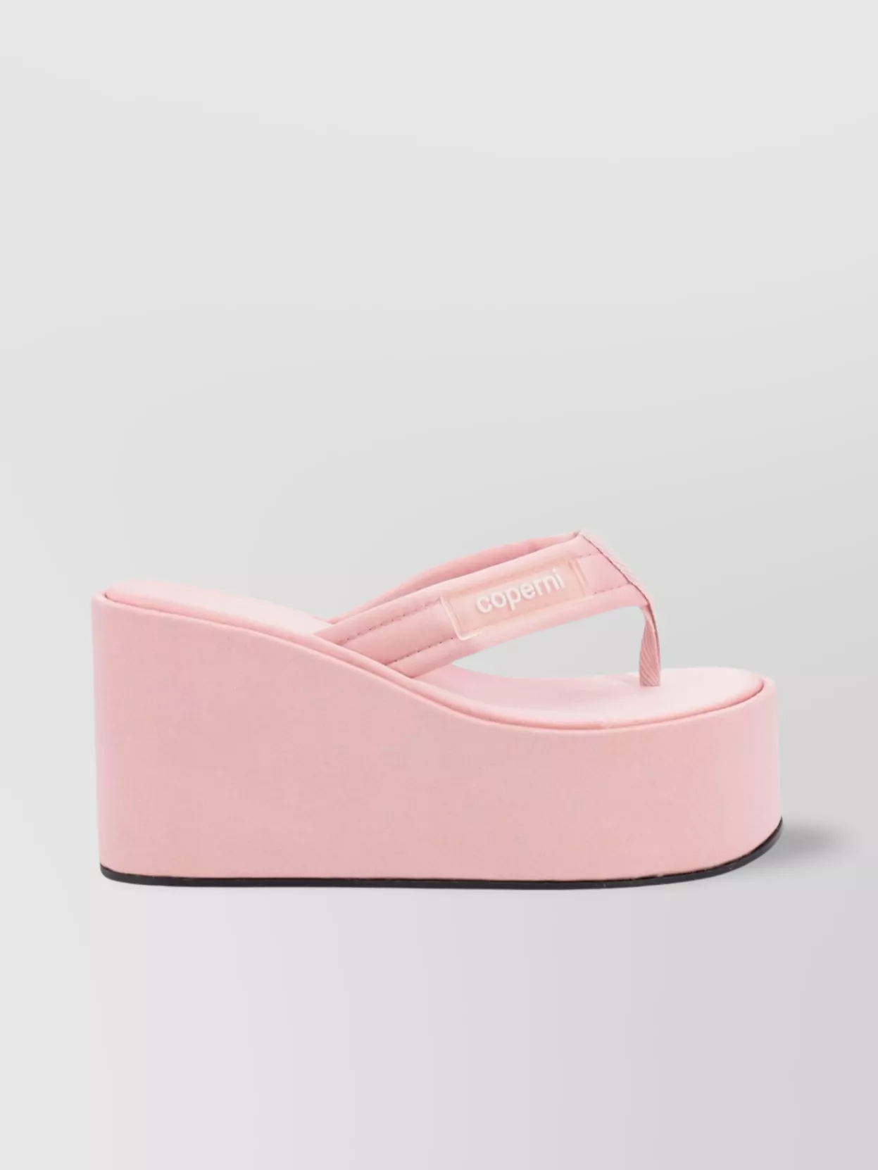 Coperni Satin Sandals Logo Patch Side