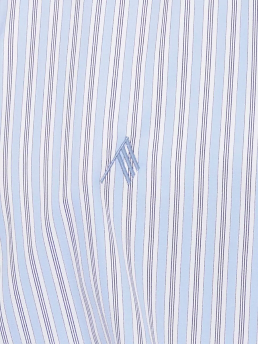 The Attico Striped Oversized Cotton Long-Sleeve Shirt