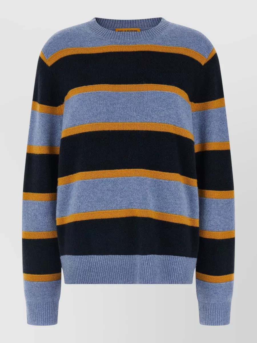 Guest In Residence Striped cashmere crew-neck long-sleeve sweater