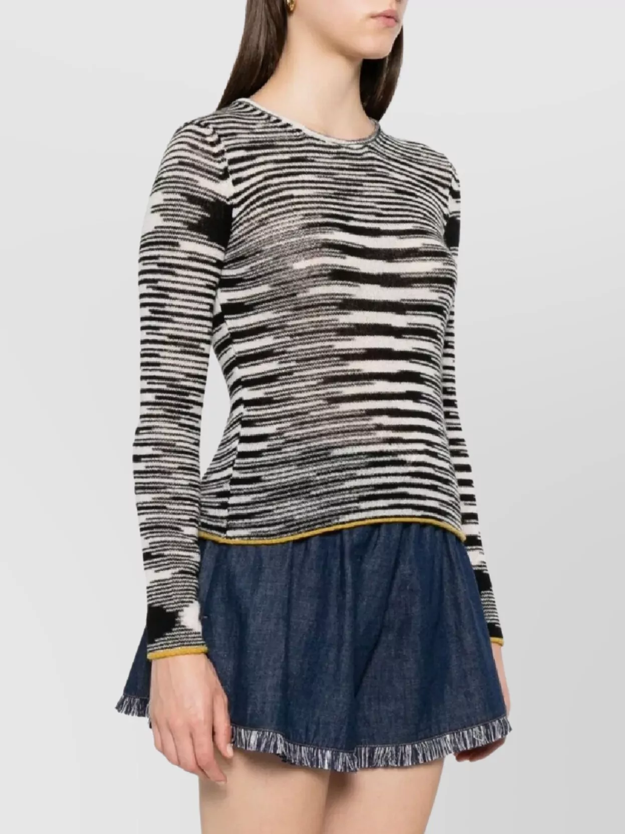 Missoni Striped Round Neck Long Sleeve Knitwear