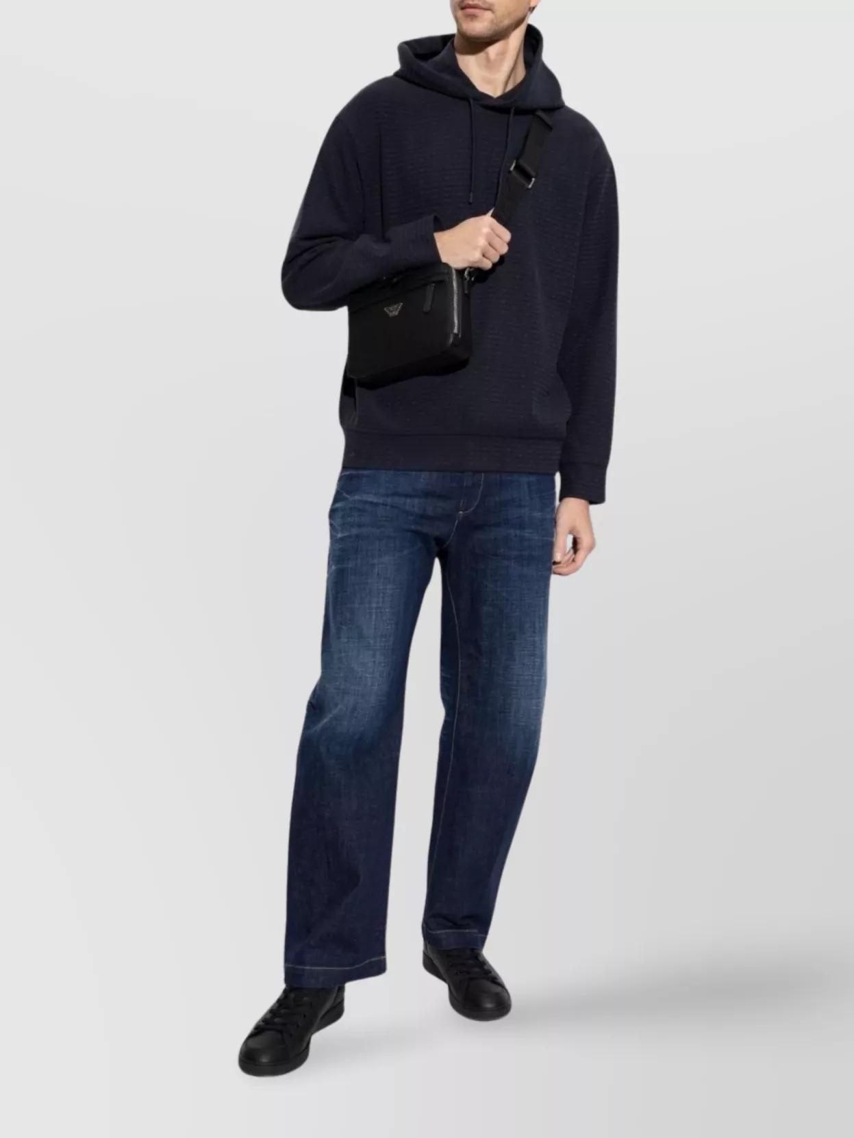 Emporio Armani All Over Logo Hoodie