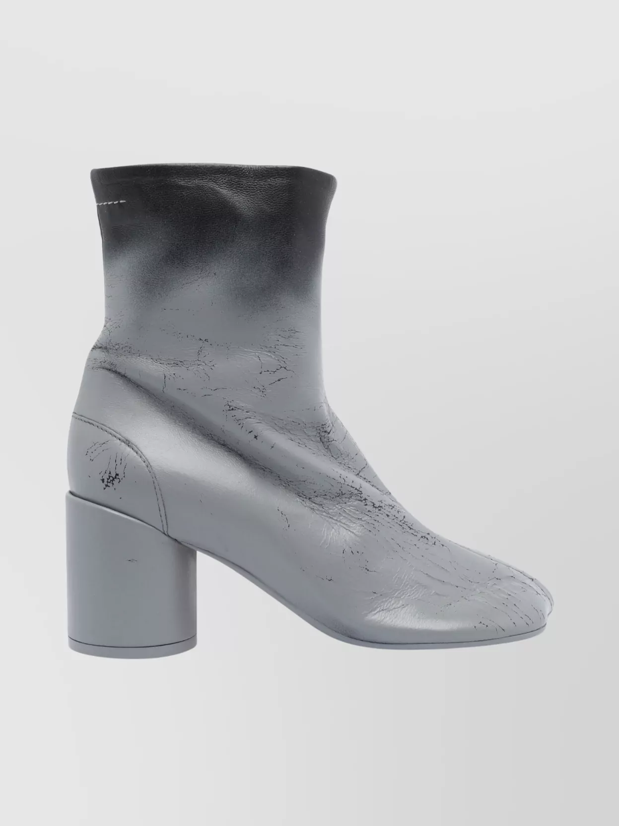 Mm6 Maison Margiela Stylish Block Heel Leather Ankle Boots In Multi
