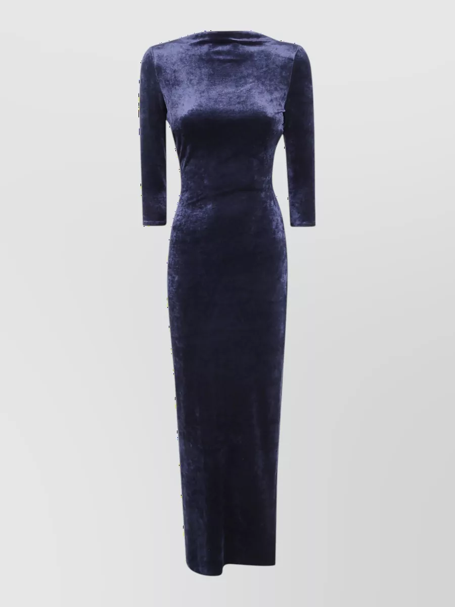 Giorgio Armani round neck midi dress