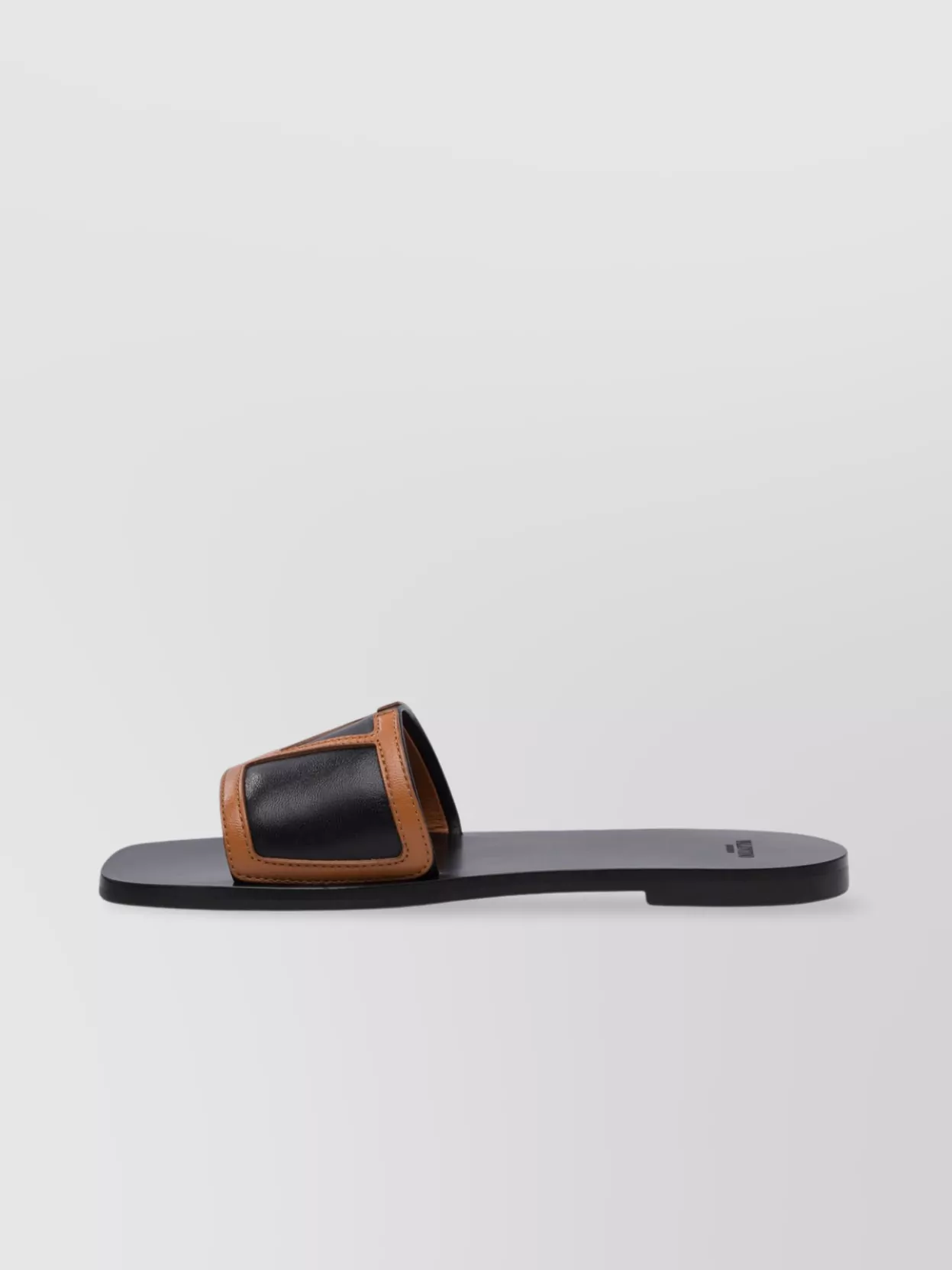 Valentino Garavani Trimmed Flat Sole Sandals With Open Square Toe