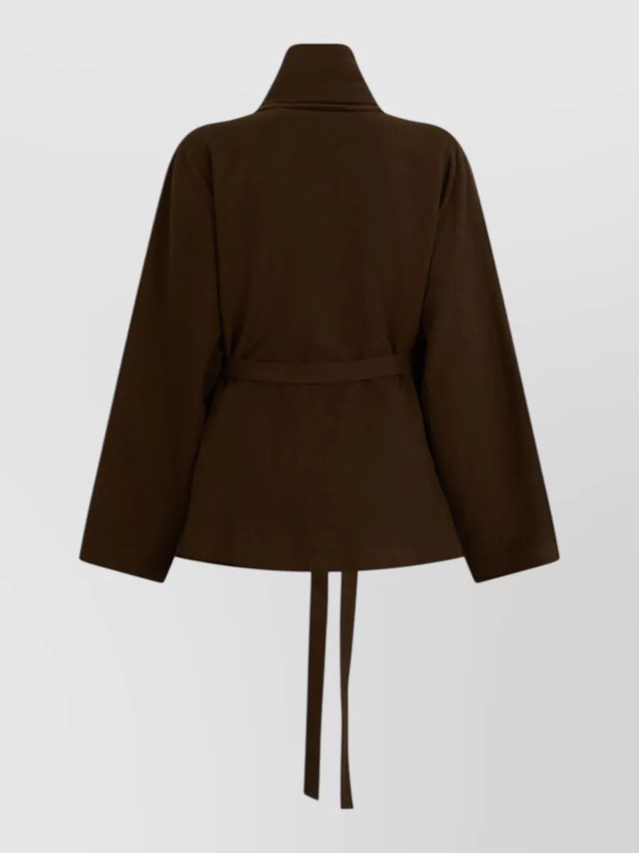 Uma Wang Virgin Wool Belted Cape