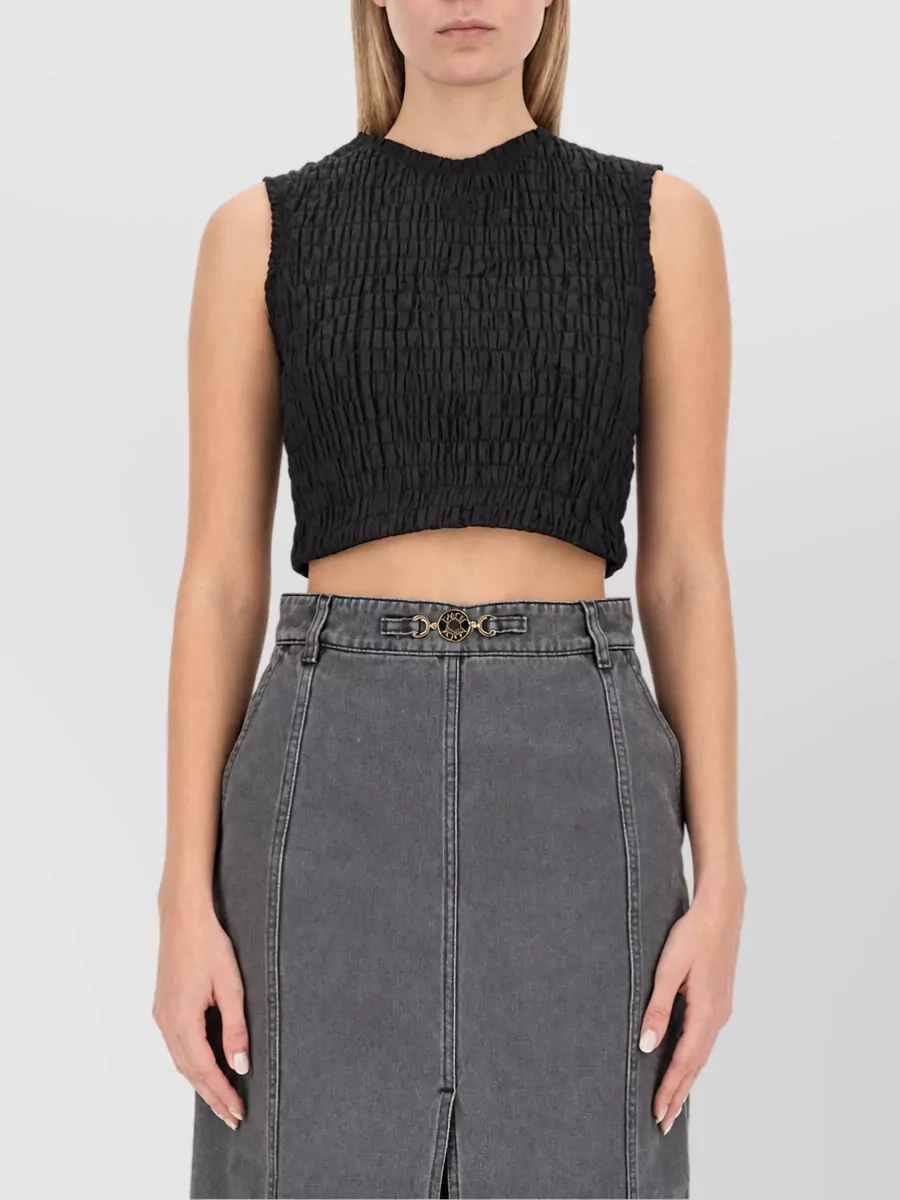 Patou cropped denim top