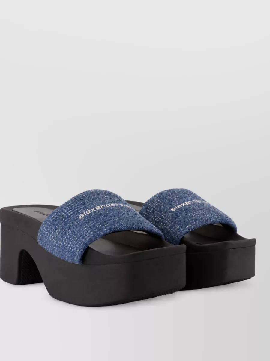 Alexander Wang denim platform mules