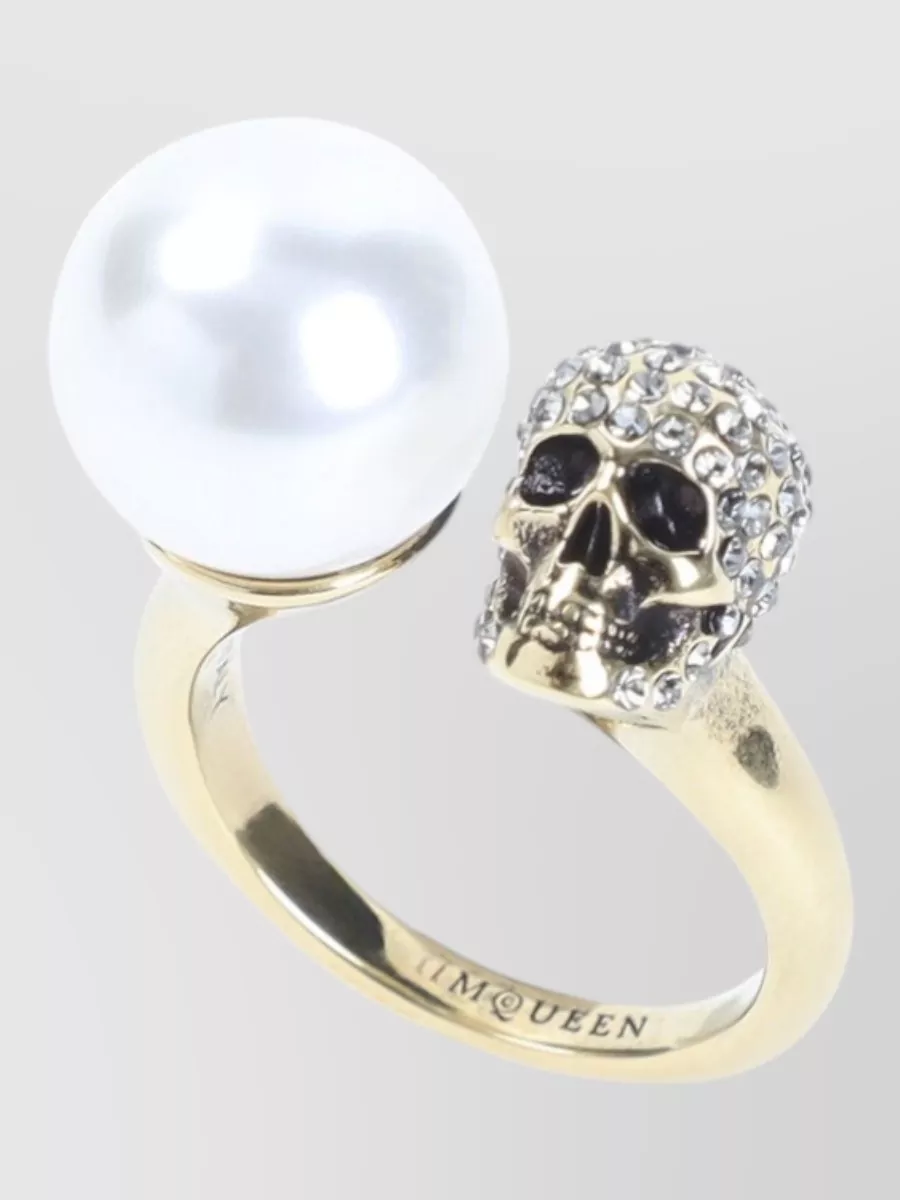 Alexander Mcqueen Brass Skull Ring