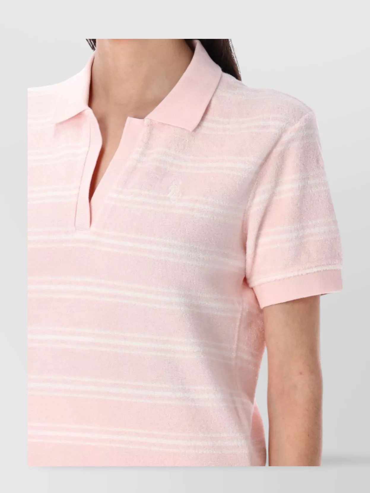 Sporty & Rich Striped Terry Polo Shirt