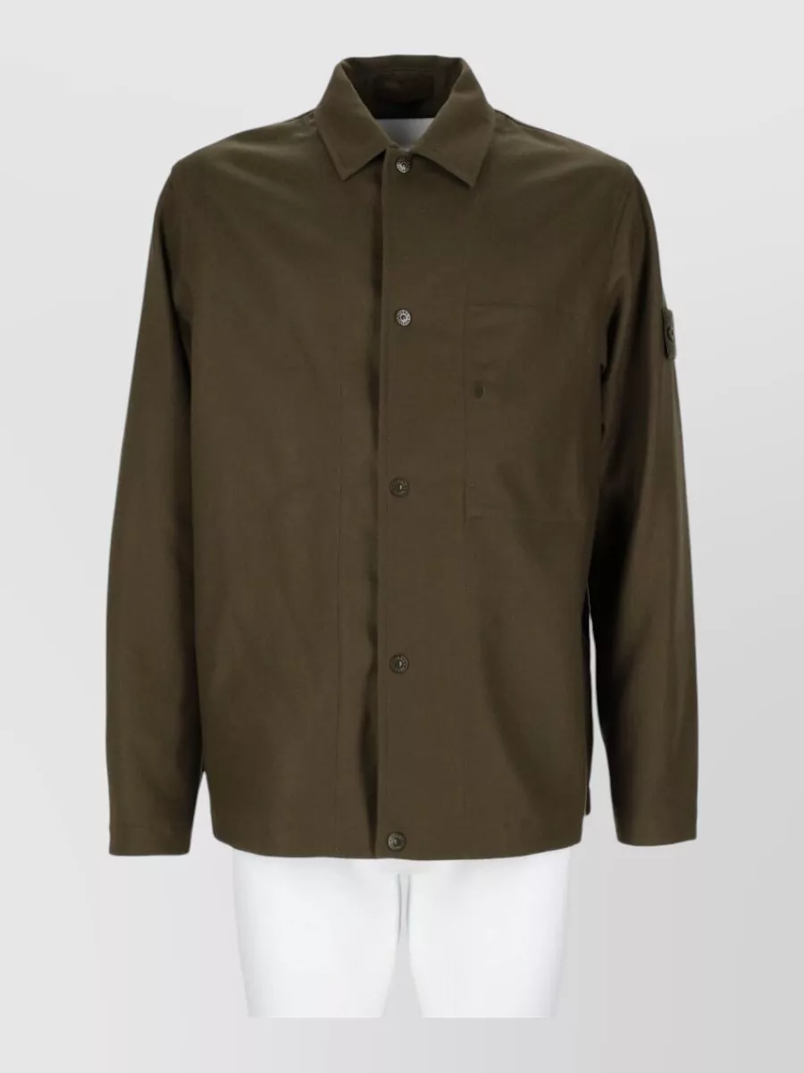 Stone Island wool shirt jacket