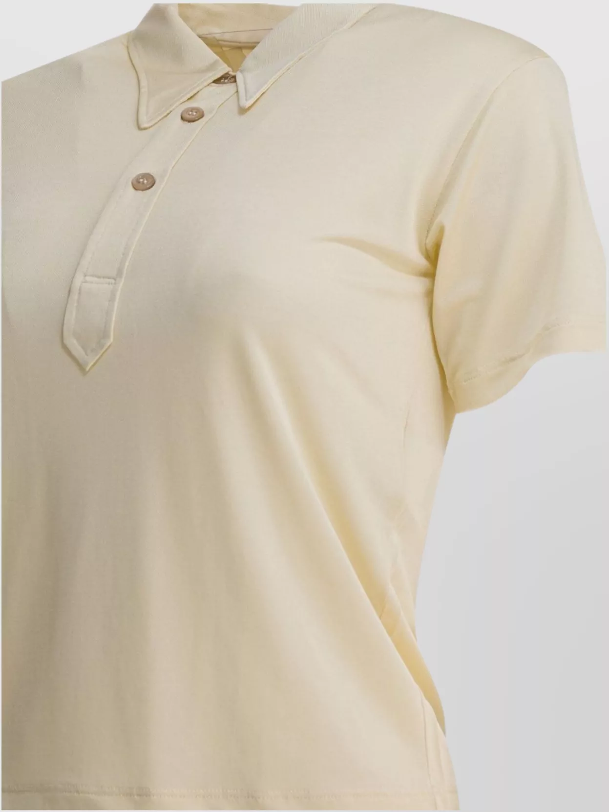 Maison Margiela Short Sleeve Polo Shirt Featuring Collar In Neutral