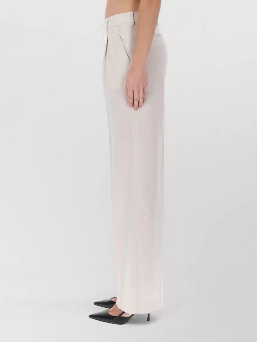 Pt Torino Wide-Leg Trousers With Pockets And Pleats