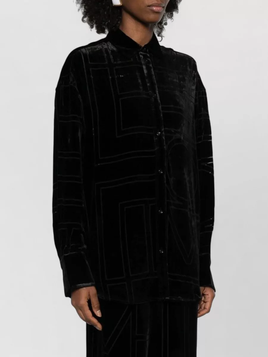 Totême Silk Blend Long Sleeve Pajama Shirt