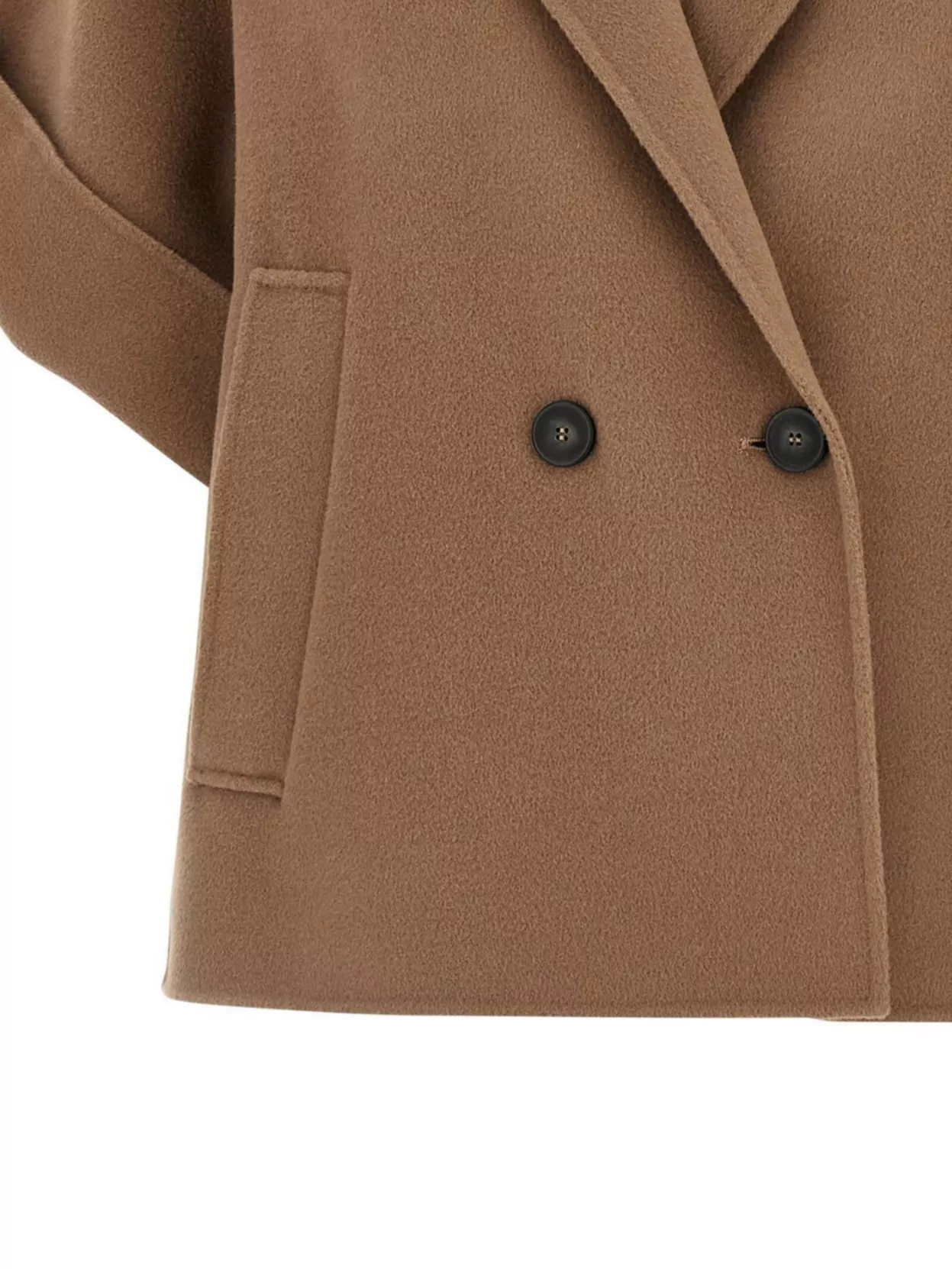 Weekend Max Mara Coat Double-breasted Front Pockets In Brown