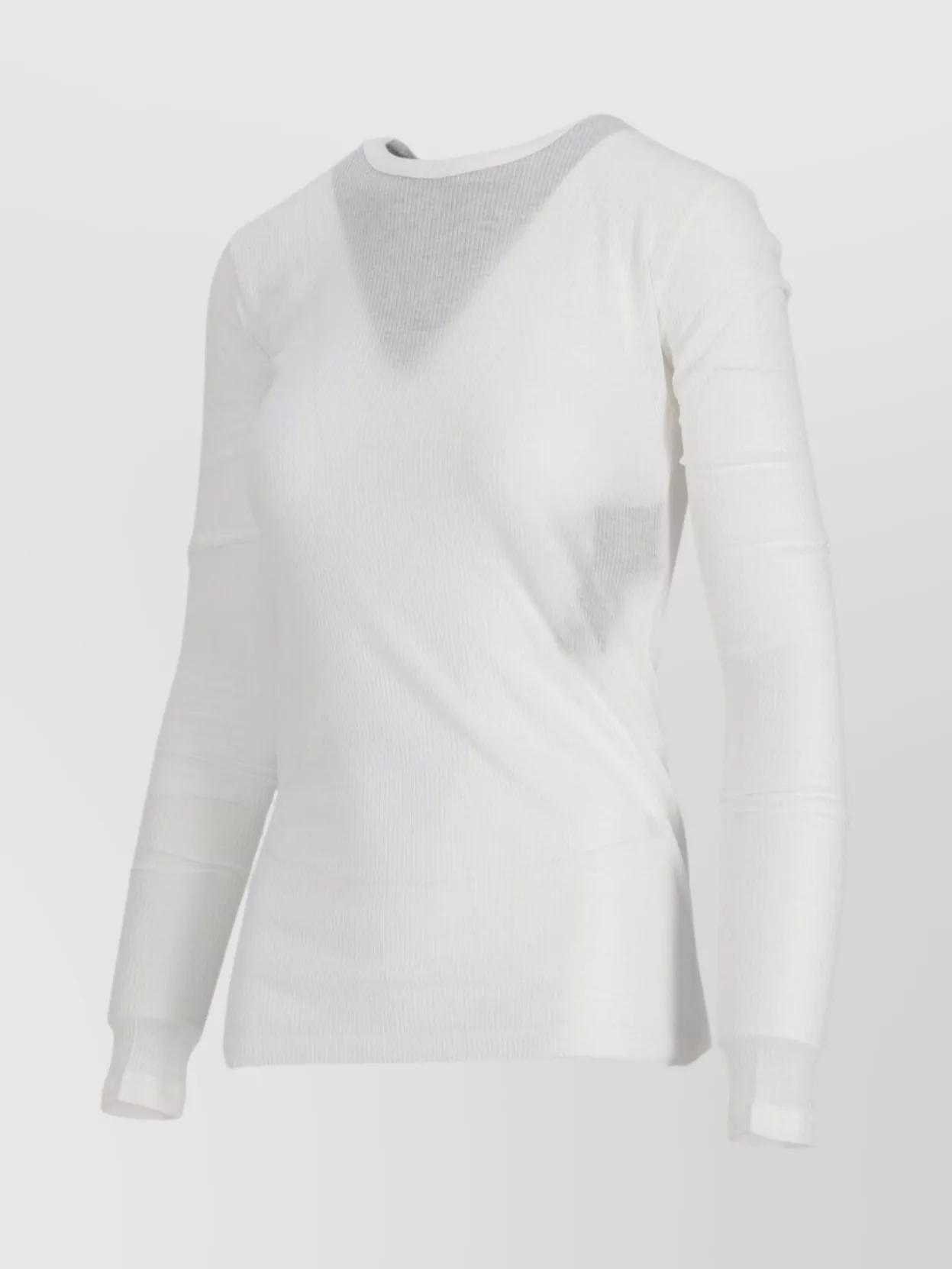 Ann Demeulemeester Slim Fit Long Sleeves T-Shirt Viscose Cotton