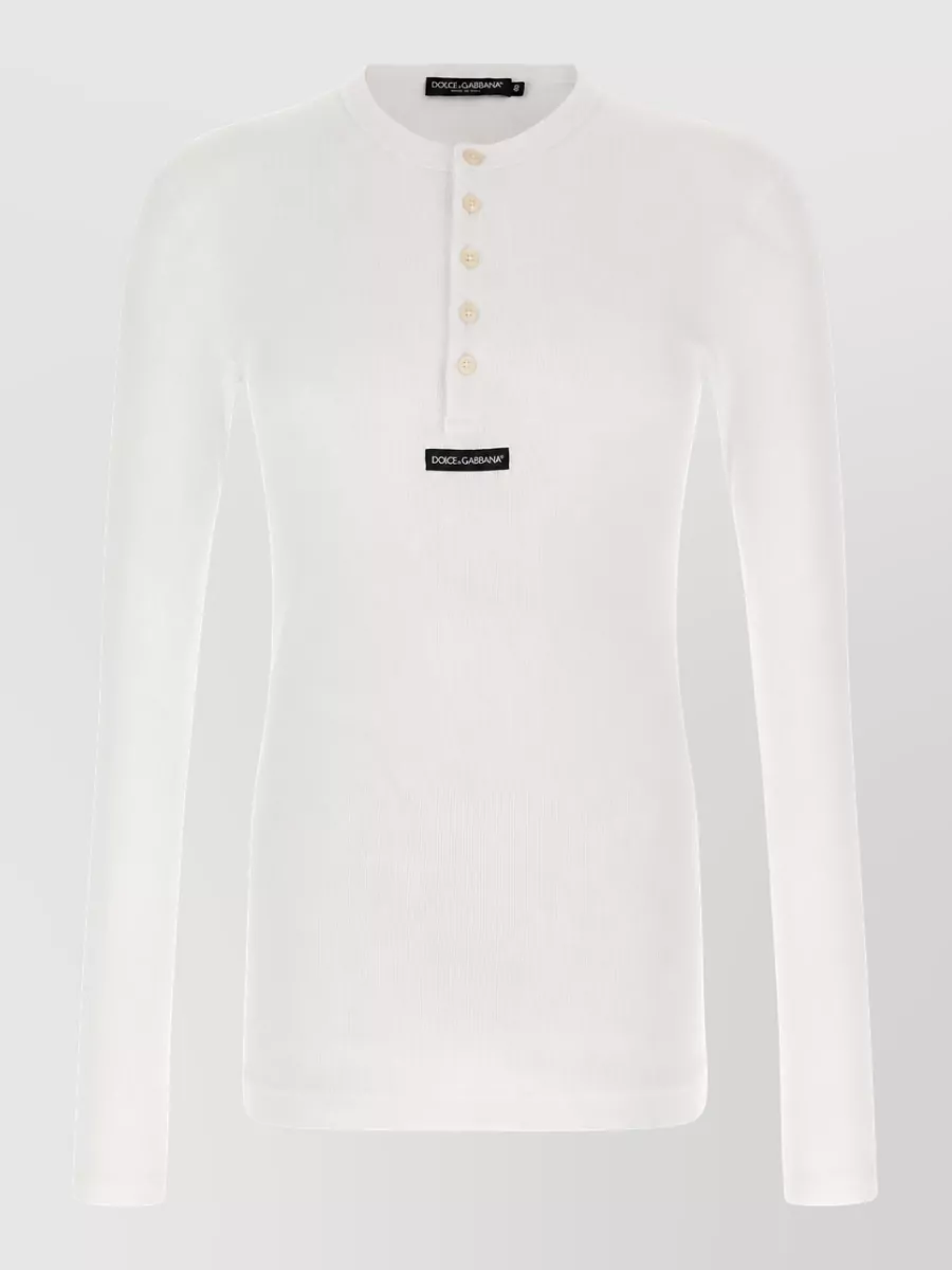 Dolce&Gabbana cotton ribbed slim-fit long-sleeve t-shirt