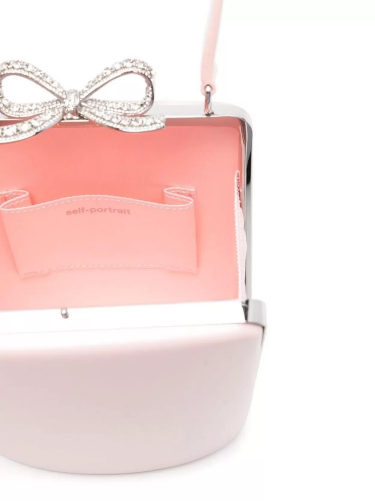 SELF-PORTRAIT BOW FRAME RHINESTONE HANDLE STRUCTURE