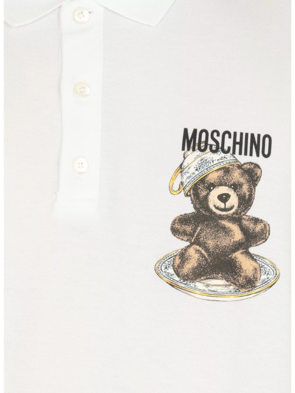 Moschino Graphic Print Cotton Polo Shirt