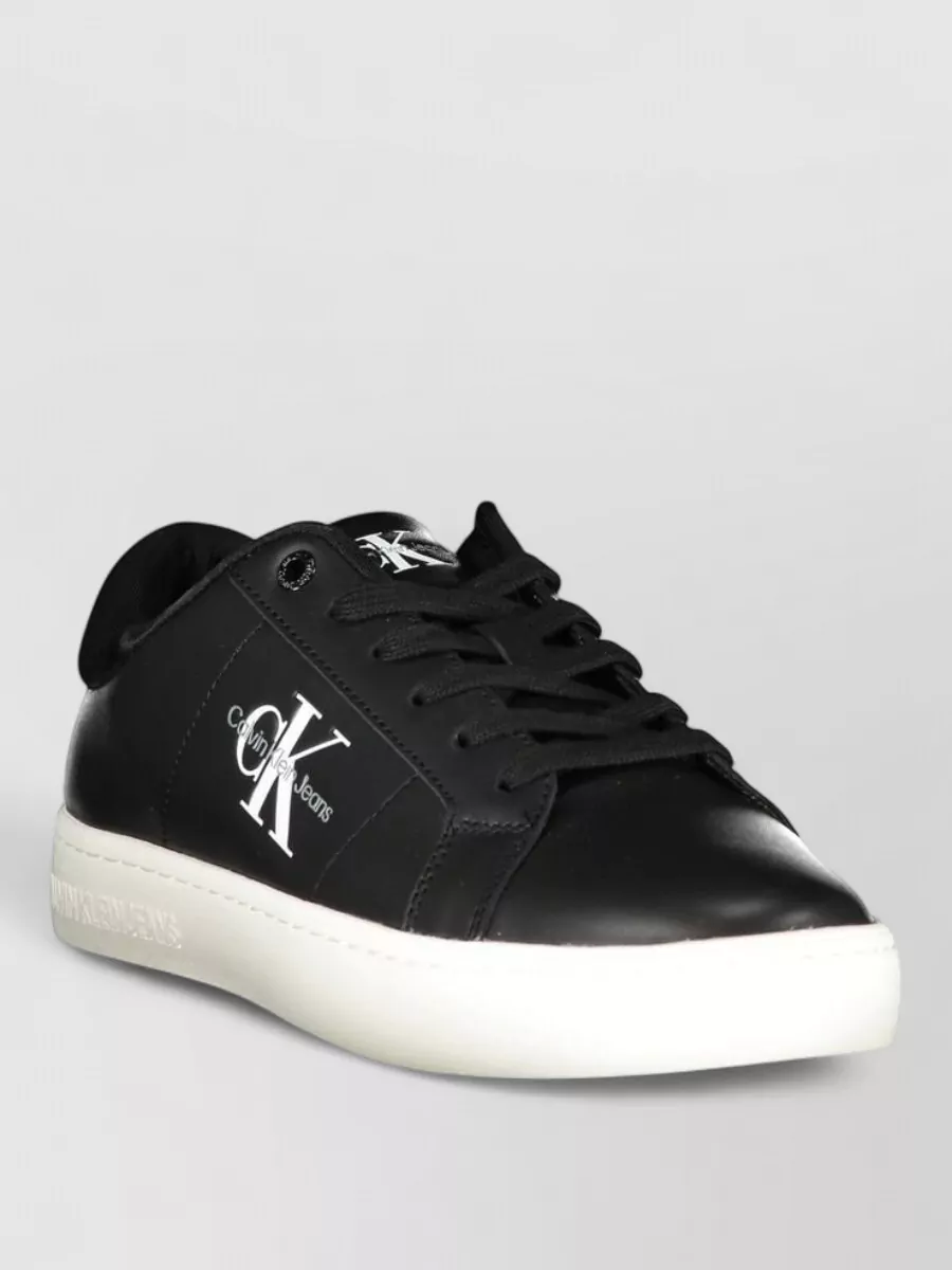 Calvin Klein leather lace-up sneakers