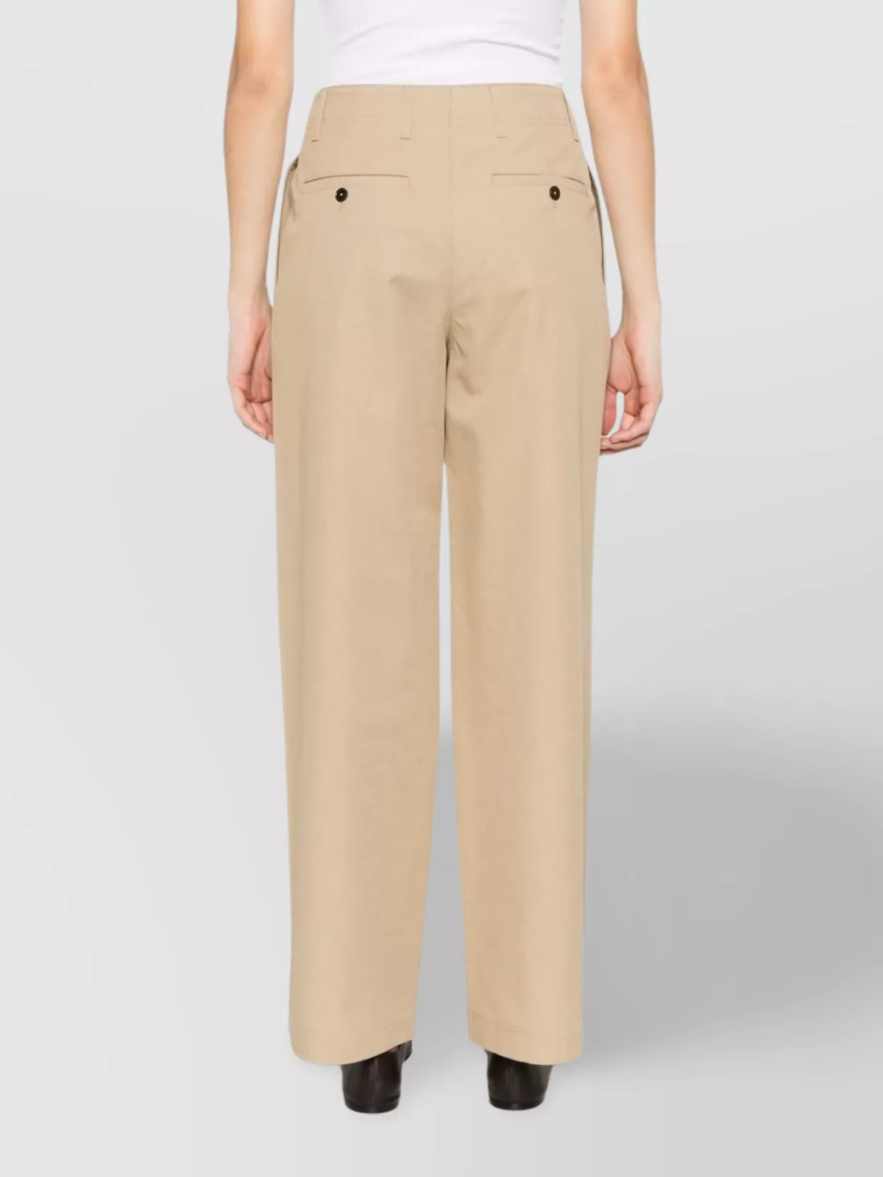 Totême Organic Cotton Wide-Leg Chino Trousers