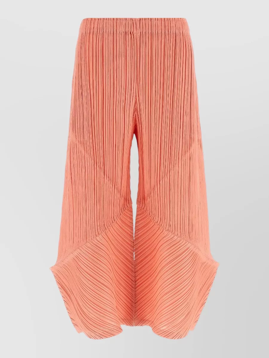 Pleats Please Issey Miyake Pleated Wide-Leg Trousers