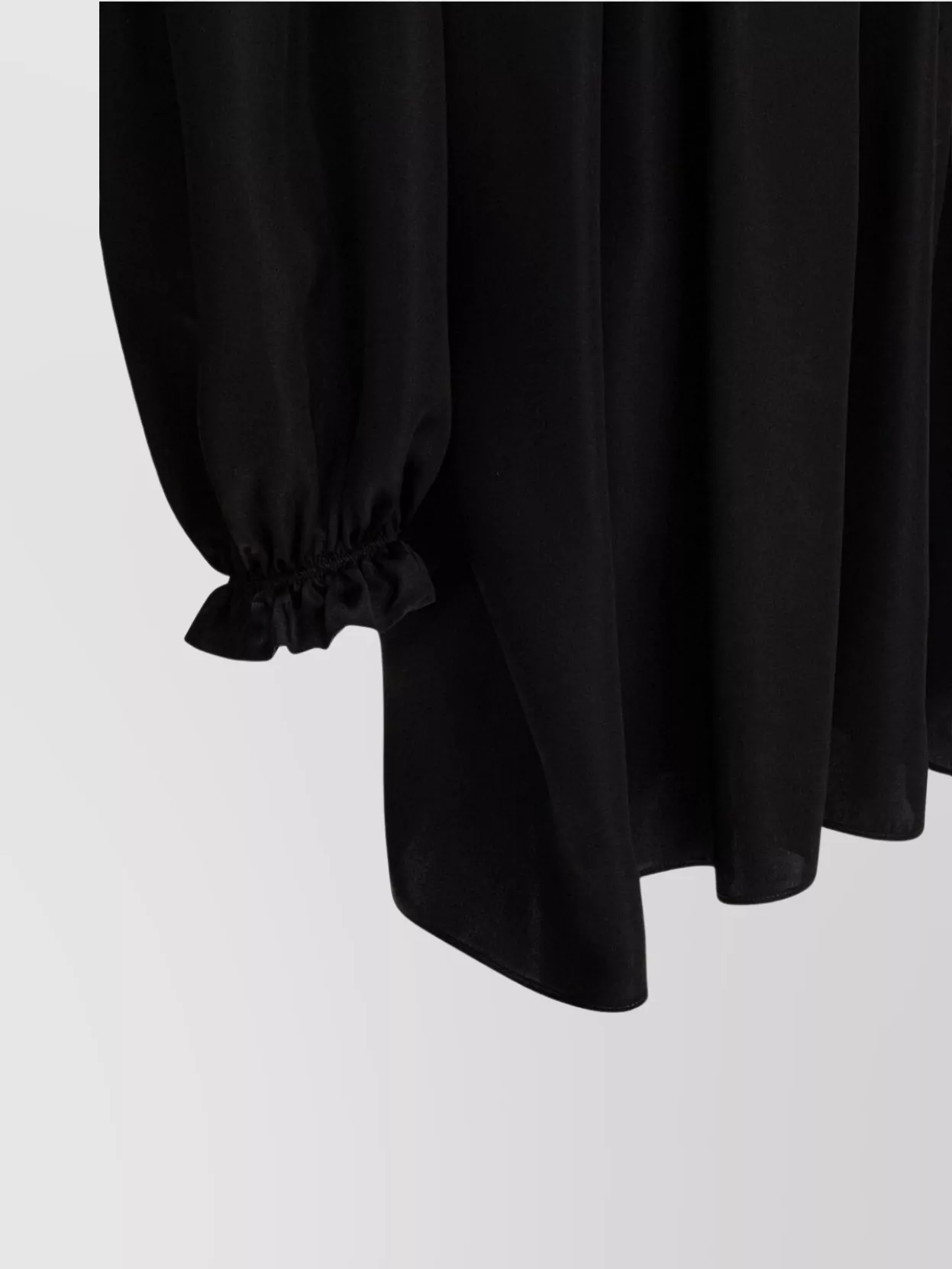 Balenciaga Ruffled Collar Satin Finish Tie Detail