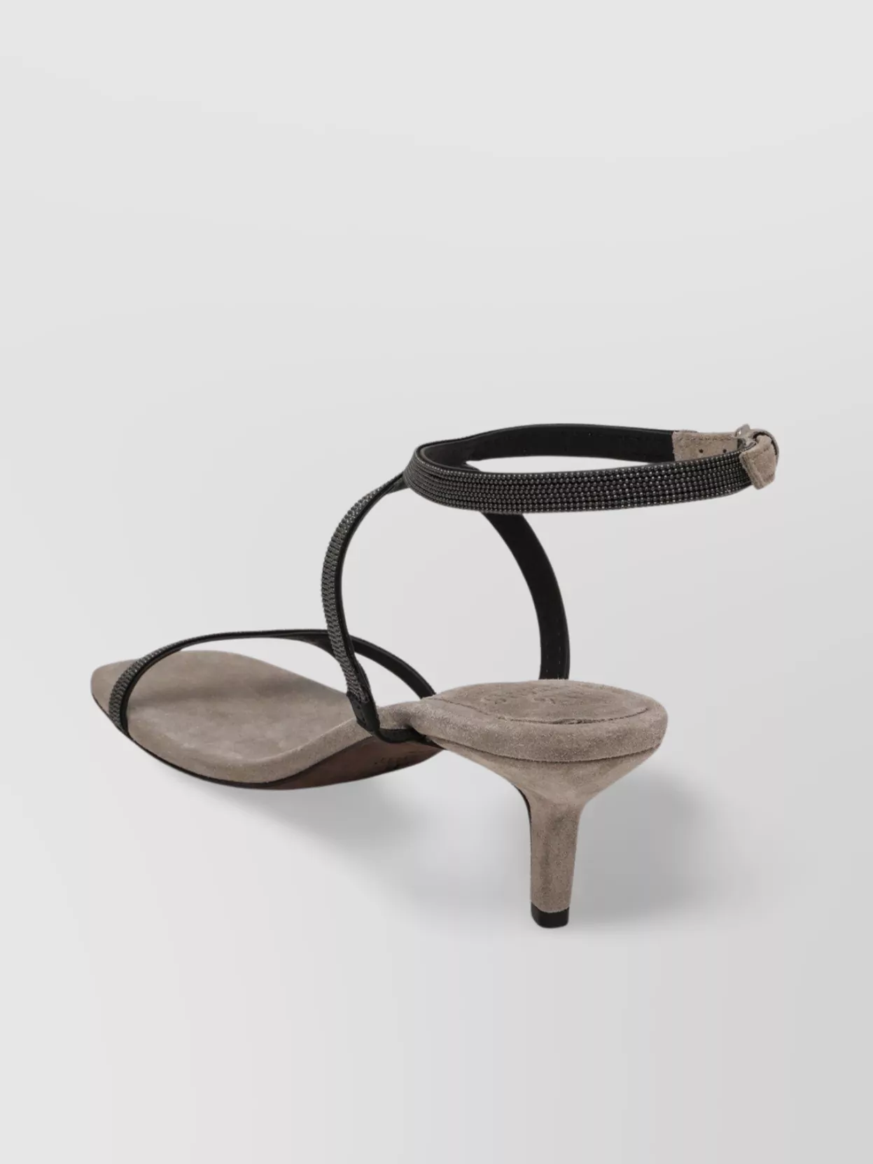 Brunello Cucinelli Precious Straps City Sandals In Black