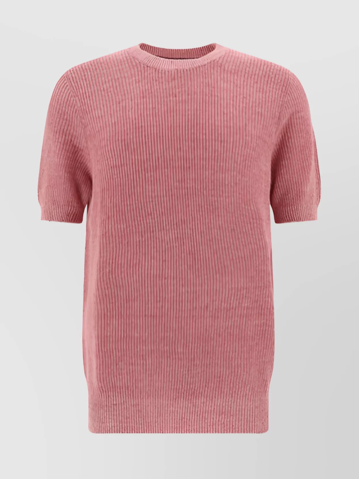 Shop Brunello Cucinelli Knitted Linen T-shirt Melange Design