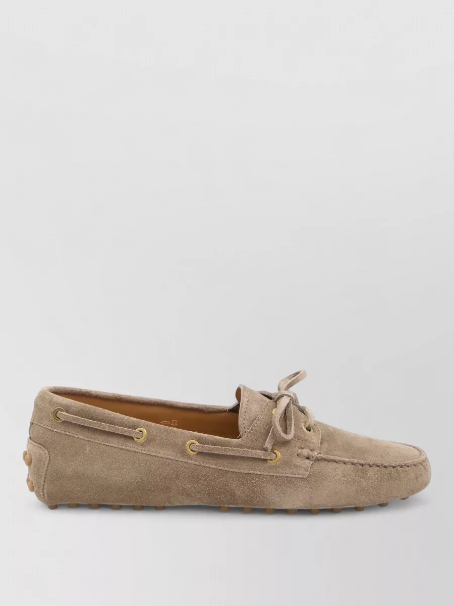 Tod's Suede Gommino Boat Loafer Shoes