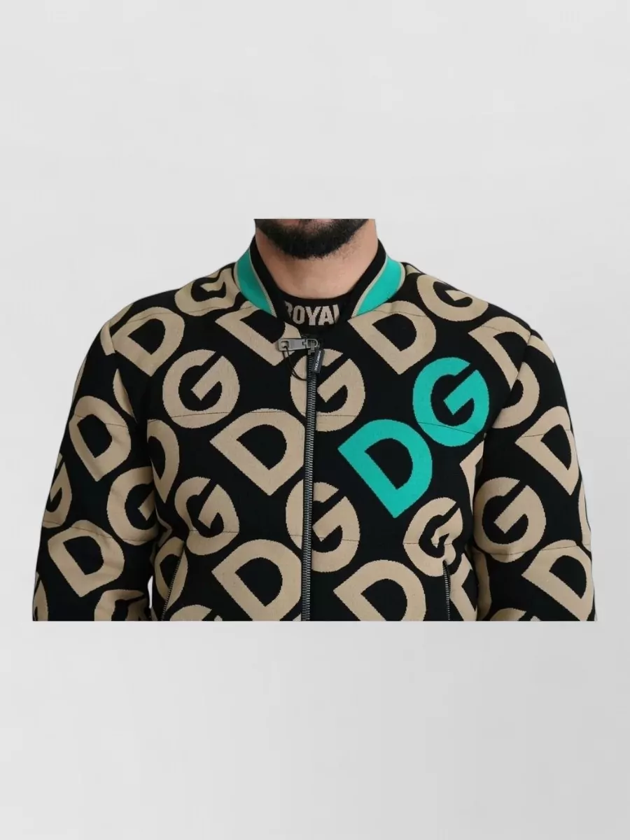 Dolce&Gabbana Logo Print Bomber Jacket