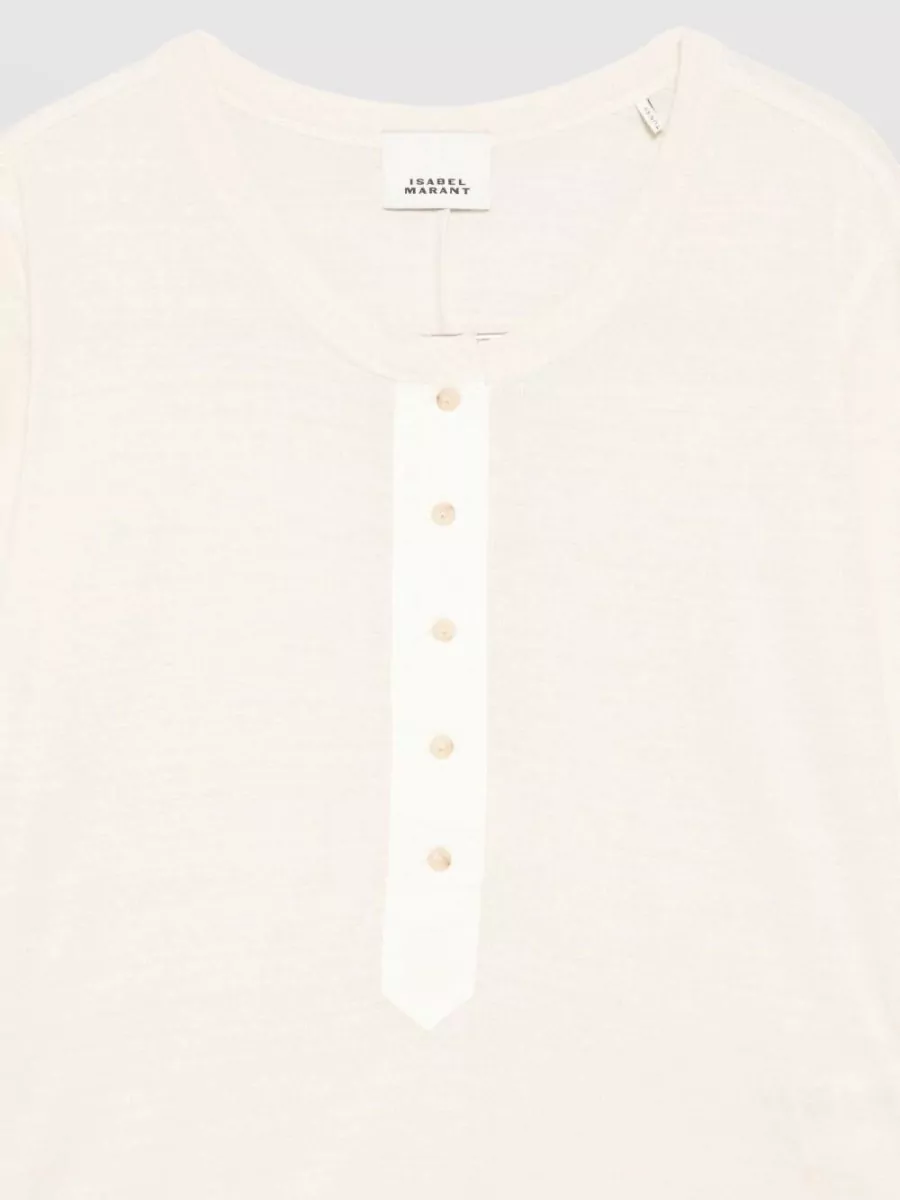 Isabel Marant Silk Crew-Neck Long-Sleeve Knitted Top