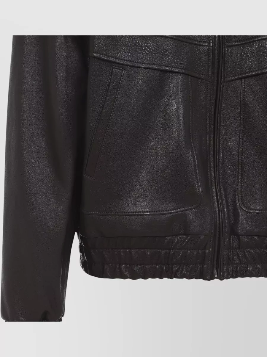 Saint Laurent Jacket Collared Design Elasticated Cuffs Hem Pockets