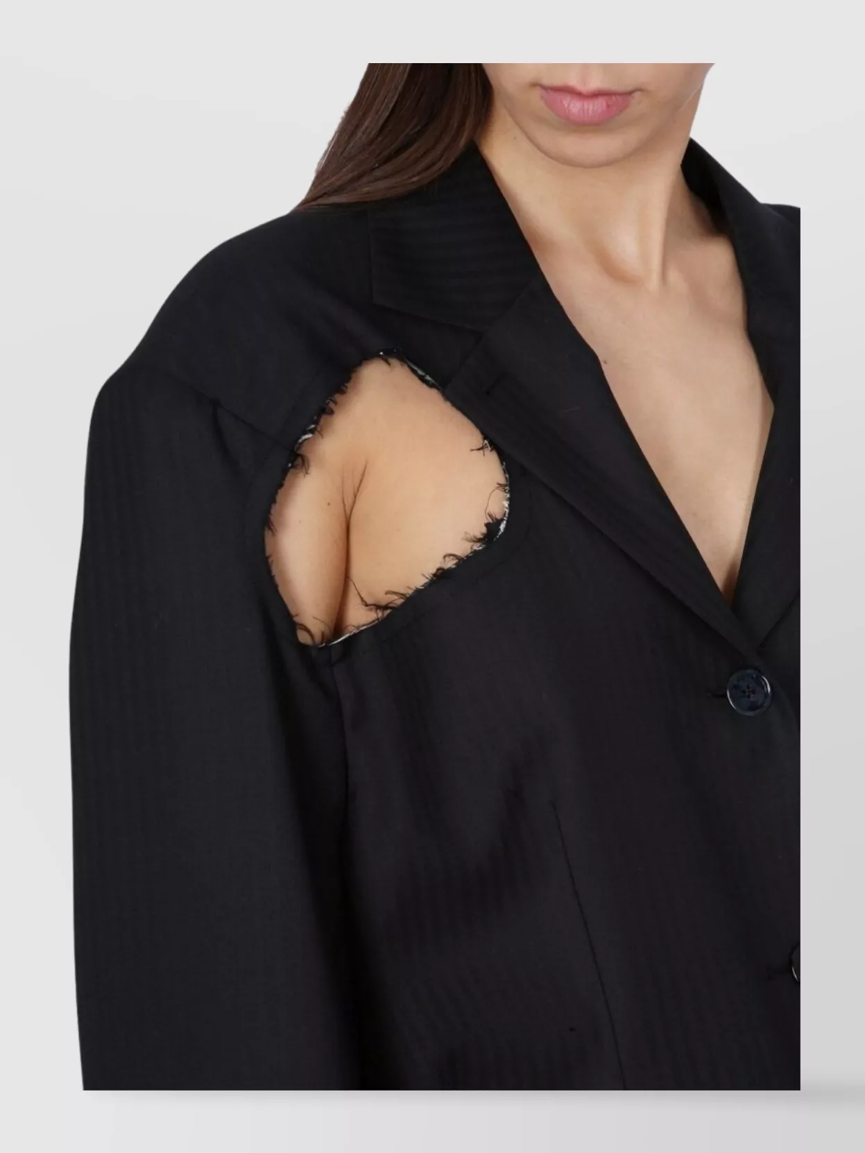 Acne Studios Tailored Jacket With Notched Lapels And Cut-Outs