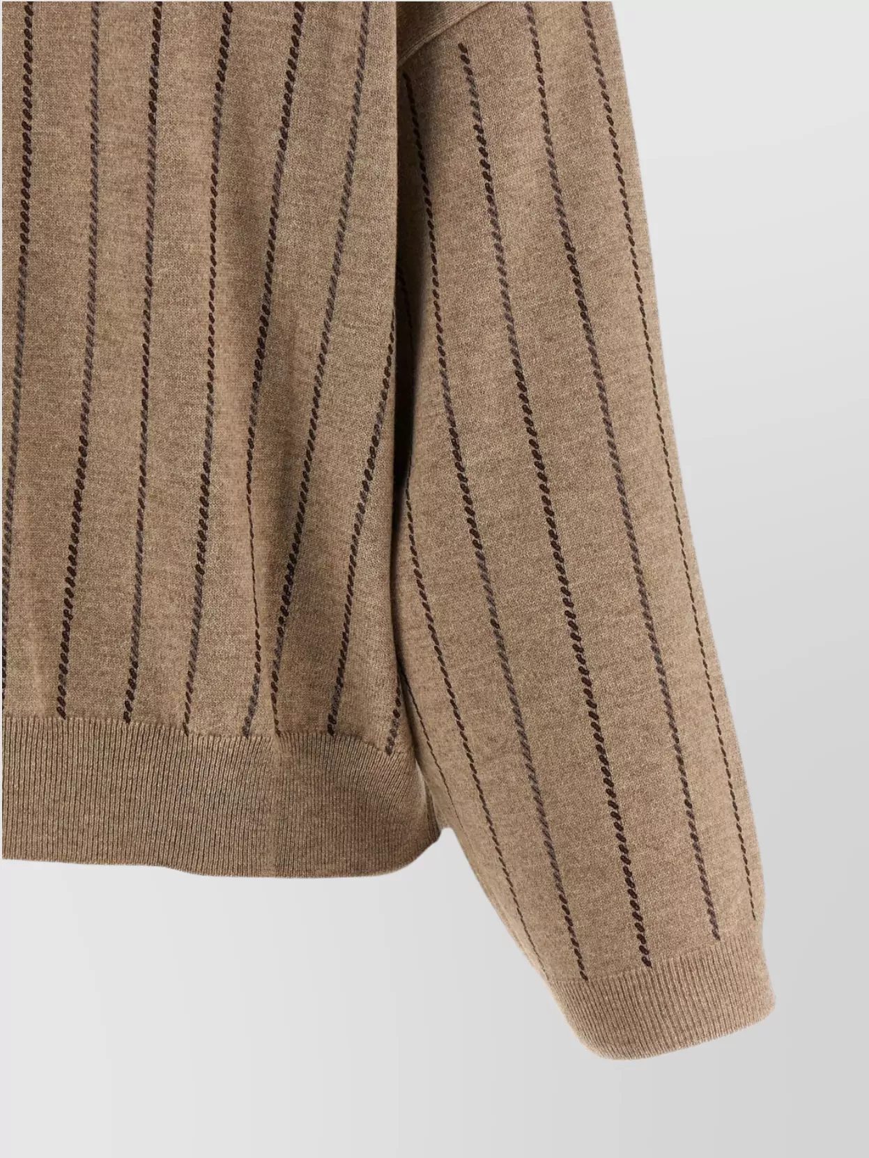 Brunello Cucinelli Sequin Cashmere Sweater Sweaters And Cardigans Beige In Brown