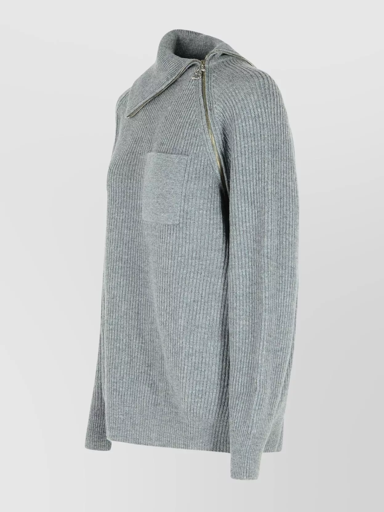 Sportmax Cashmere Blend Sweater With Zip And Pocket