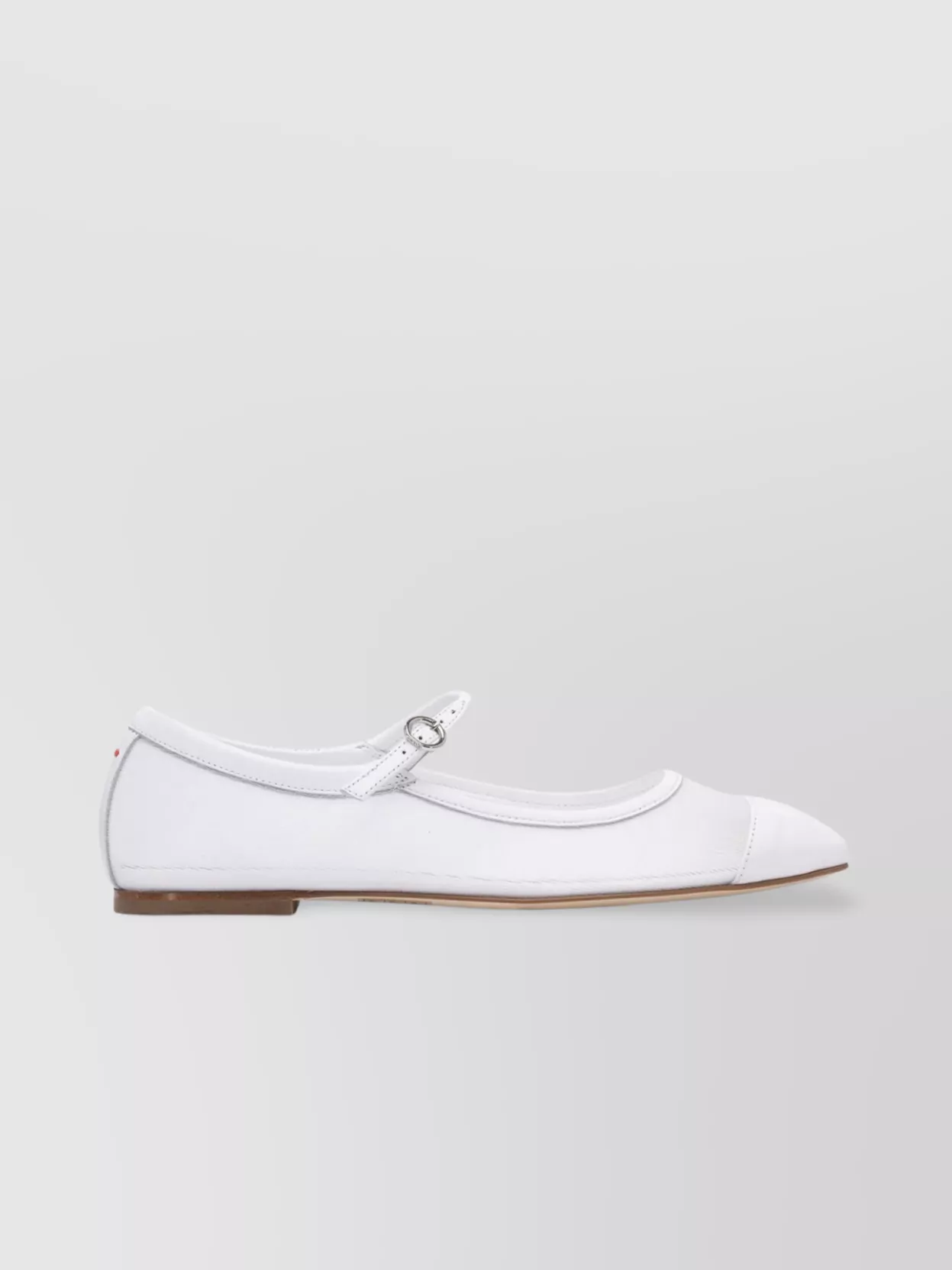 Aeyde Round Toe Ballerina Shoes With Contrast Piping