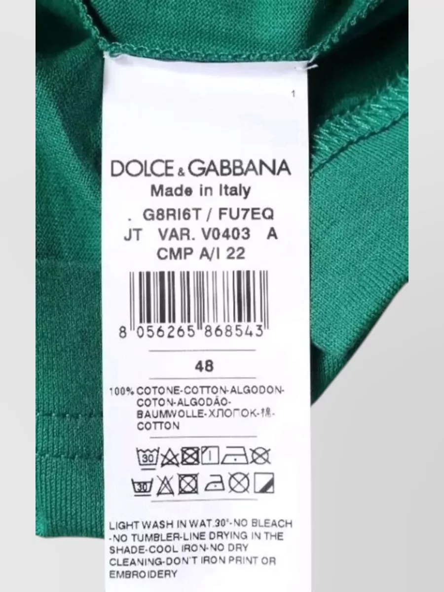 Dolce&Gabbana Cotton Logo Crew Neck Short-Sleeve T-Shirt