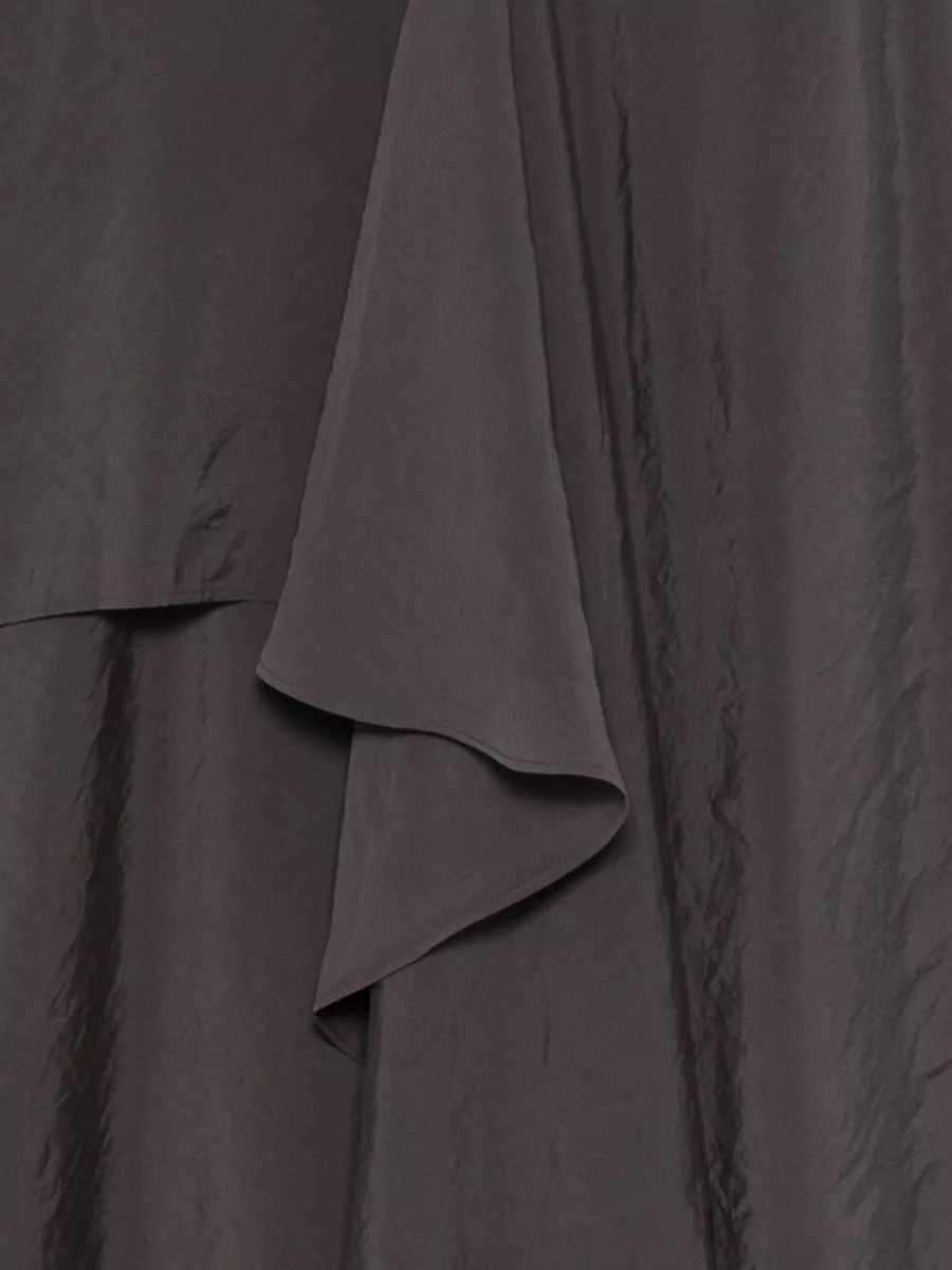 Alysi Silk V-Neck Sleeveless Asymmetric Midi Dress